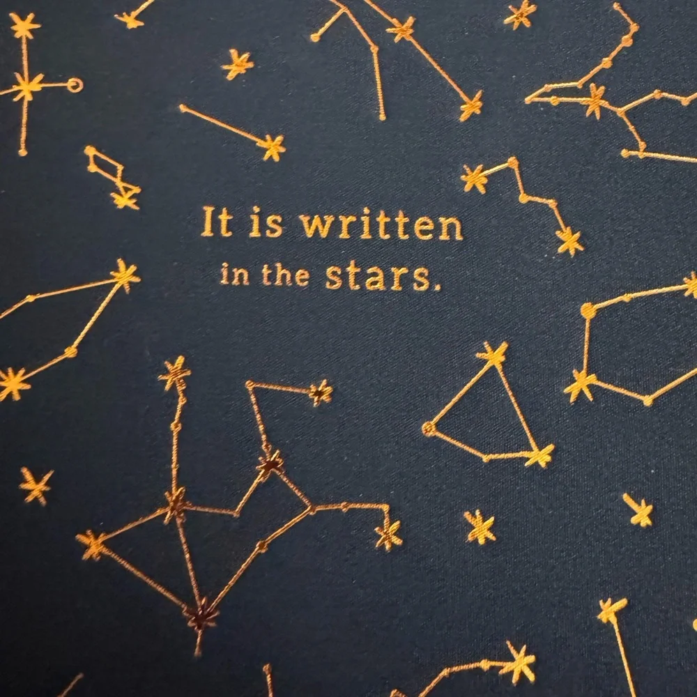 This is a DesignWorks Ink navy constellations cloth journal